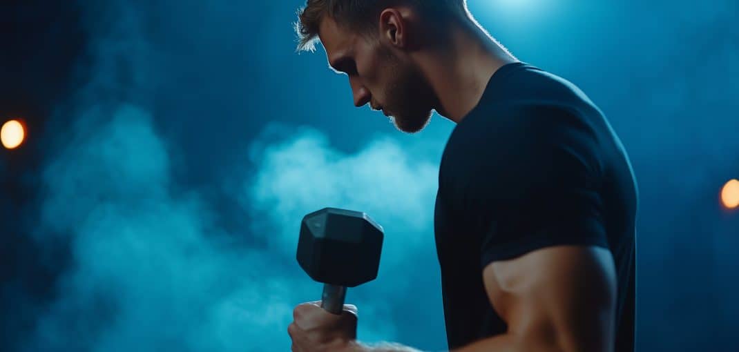 winter arc biaxol man lifting in the gym