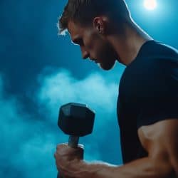 winter arc biaxol man lifting in the gym