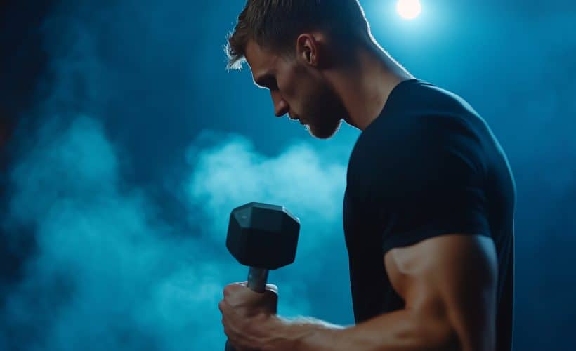 winter arc biaxol man lifting in the gym