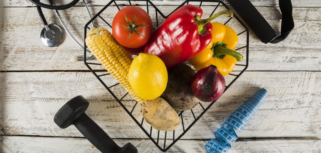 Fresh vegetables on table