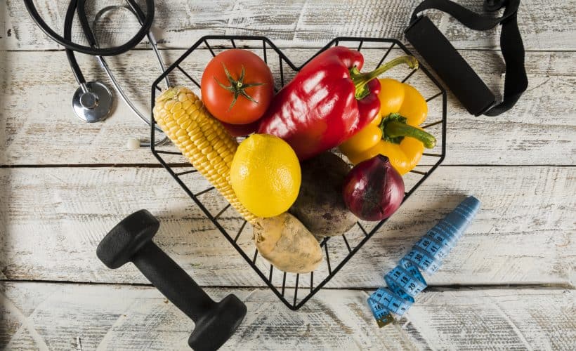 Fresh vegetables on table