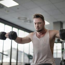 Men doing lateral raises