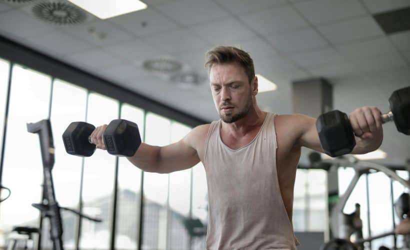 Men doing lateral raises