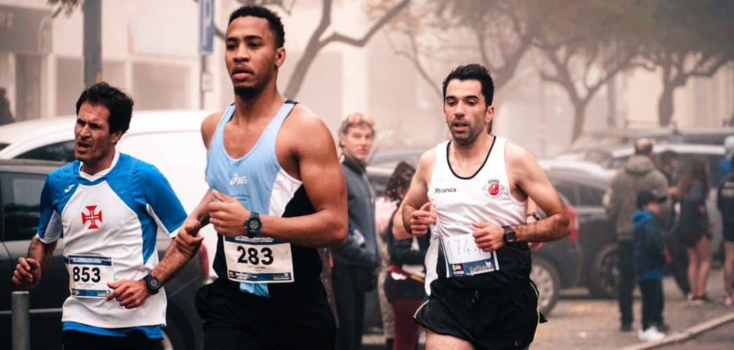 People running on the road